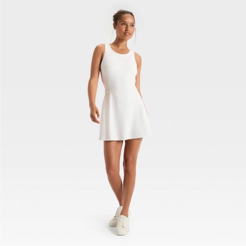 JoyLab - Women's Knit Sporty Contrast Active Dress - JoyLab Blue